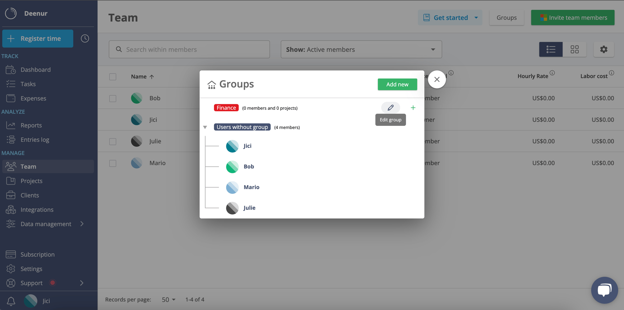 Creating and managing Groups
