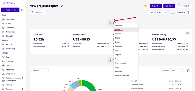 add entry to report