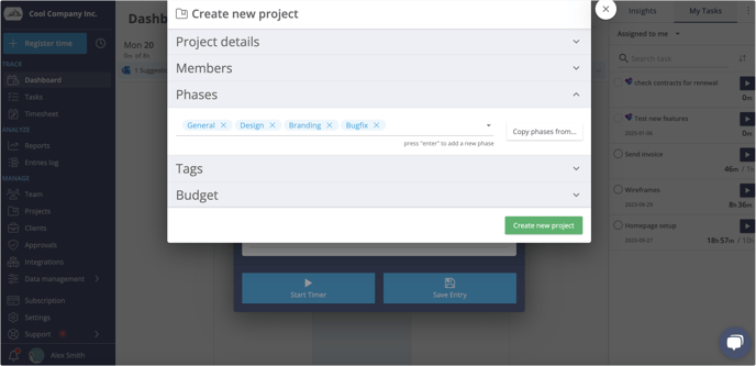 add phases details