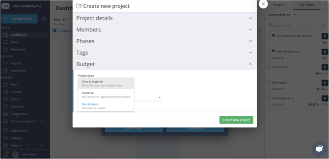 add project type