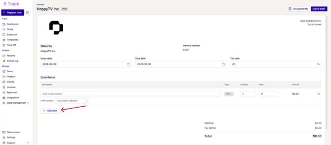 blank invoice
