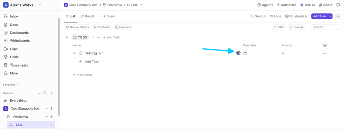 clickup integration widget