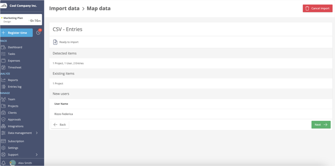 import data map data