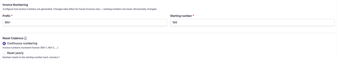 invoice number