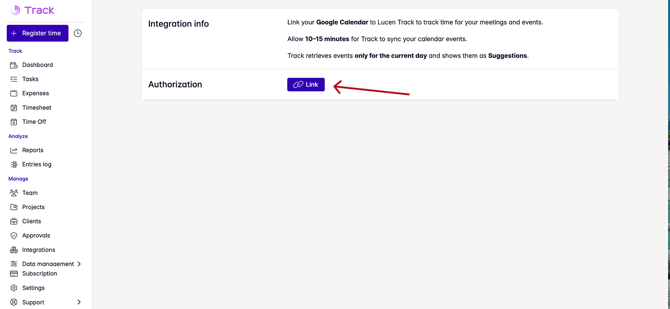 link calendat button