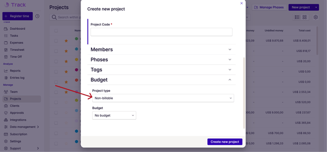 non billable projects