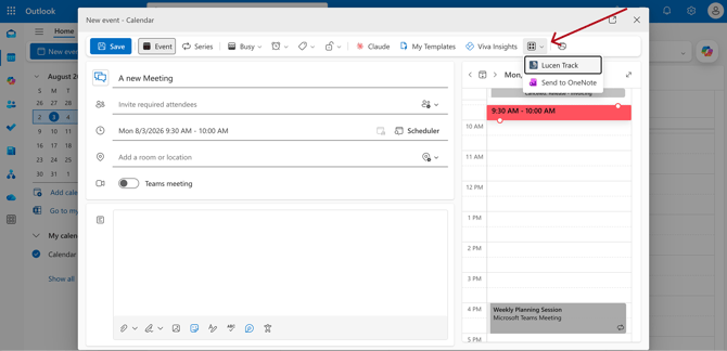 outlook add in meeting
