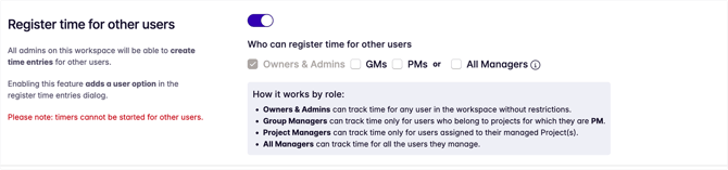 register for other users