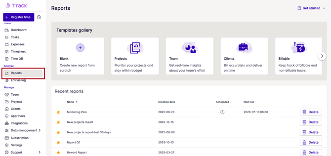 report section