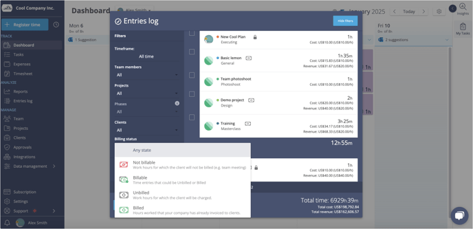 sort out billable