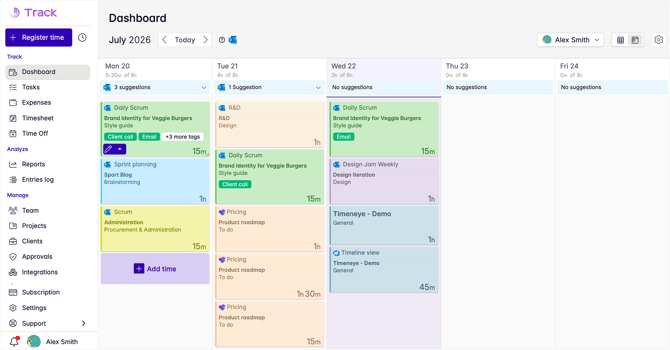 track dashboard