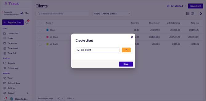 type client