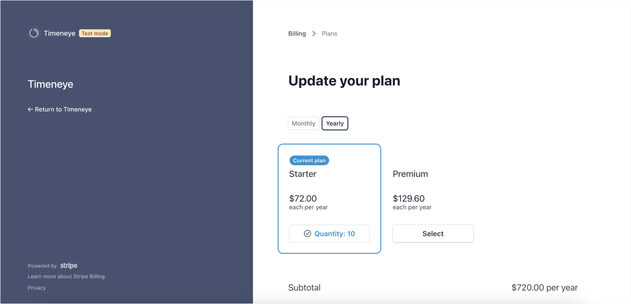 Upgrading and downgrading your plan