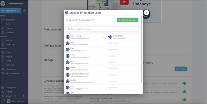 users linked