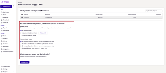 what to invoice